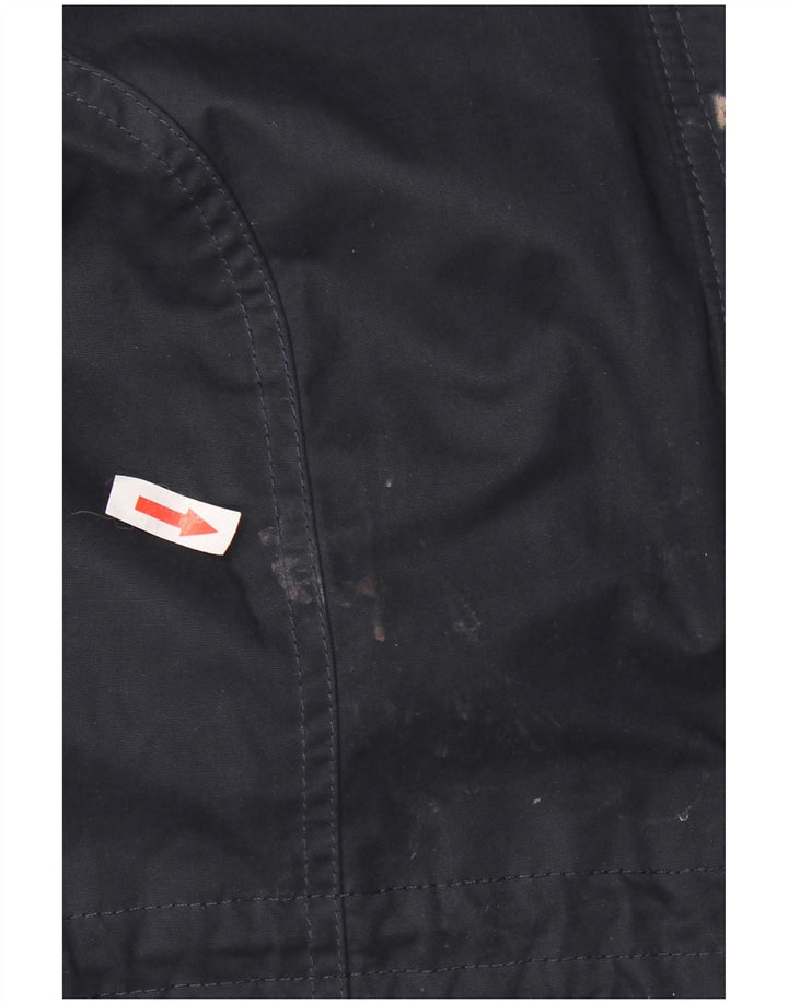 Jaqueta masculina Superdry com capuz Sherpa Parka Reino Unido 38 poliéster azul marinho médio