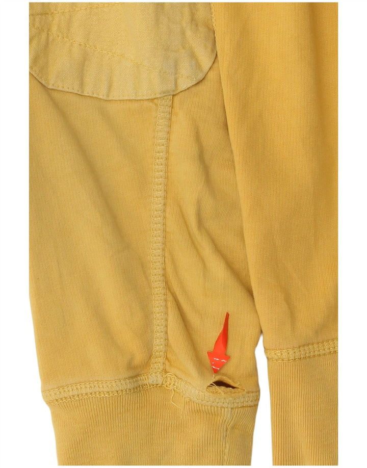 Suéter masculino TOMMY HILFIGER com capuz e gola com zíper amarelo médio