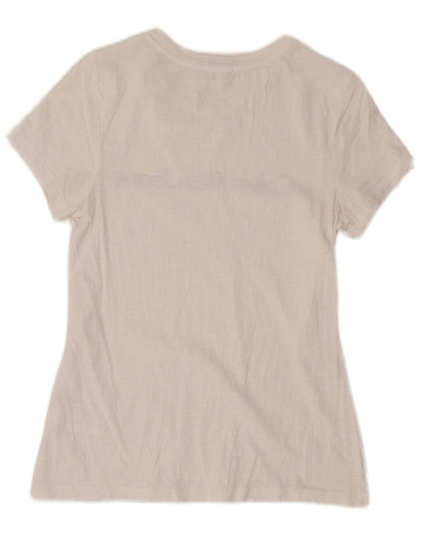 Camiseta feminina Calvin Klein Jeans com estampa gráfica, 10 algodão branco pequeno