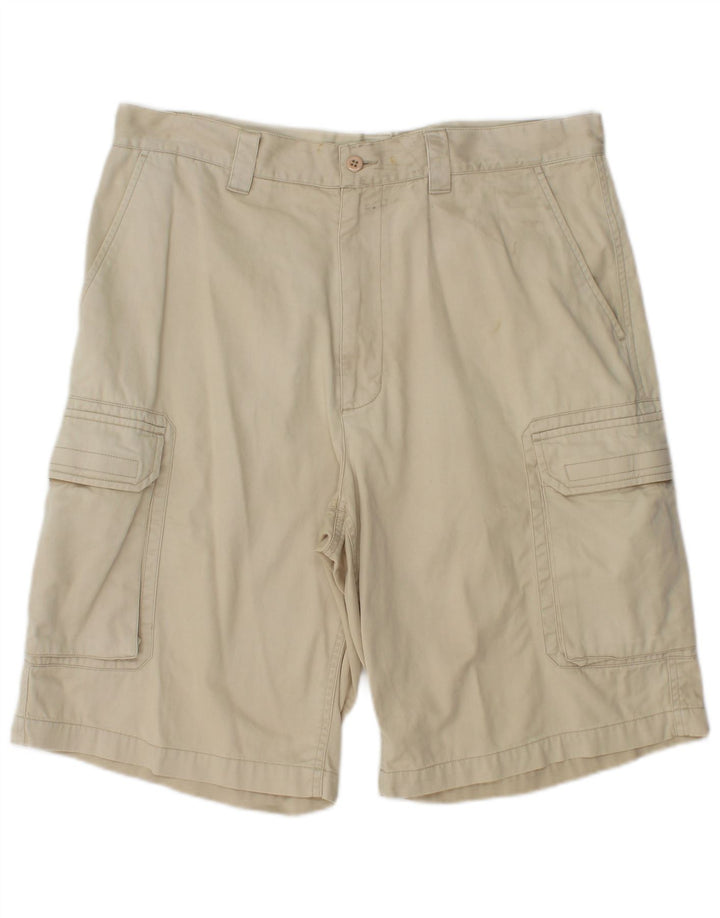 Shorts cargo masculino Dkny W34 grande algodão bege