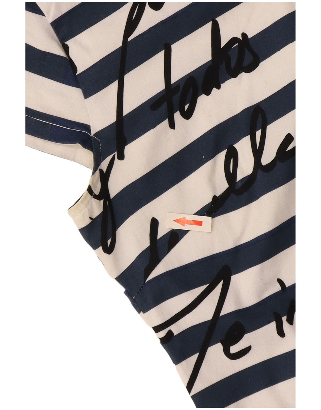 Vestido feminino Desigual com bainha gráfica EU 40 médio listrado branco