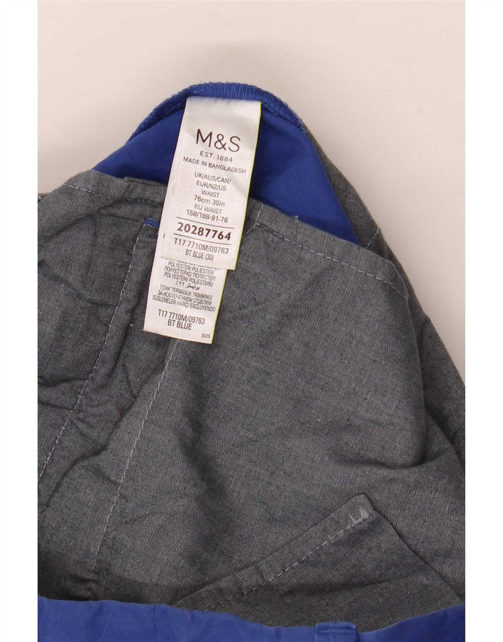 Shorts Chino masculino Marks & Spencer médio W30 algodão azul