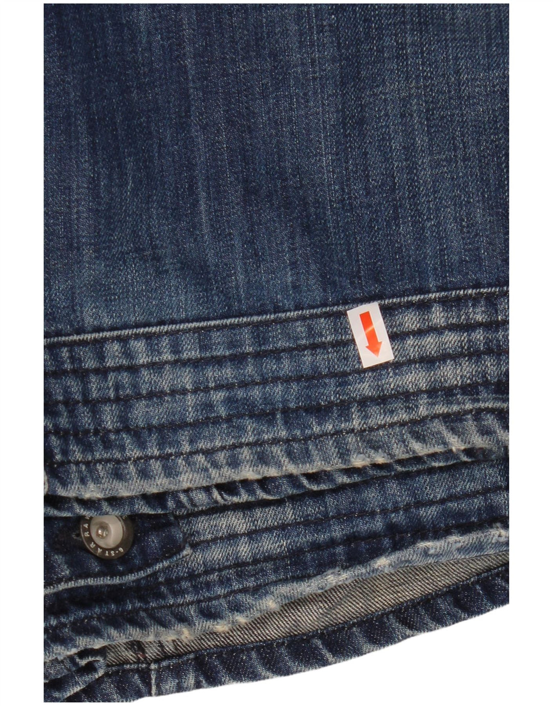 Calça jeans reta cargo masculina G-STAR W32 L32 algodão azul