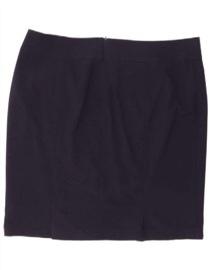 Minissaia feminina Marks & Spencer UK 20 2XL W40 azul marinho poliéster