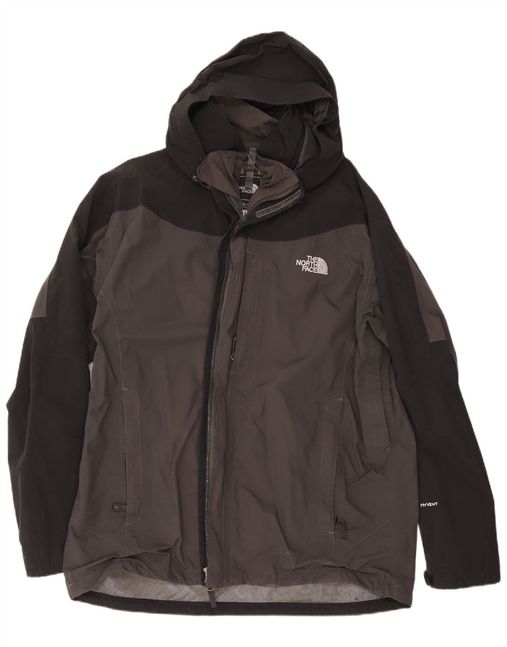 Jaqueta de chuva masculina com capuz The North Face UK 44 2XL cinza colorblock poliéster