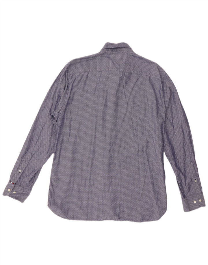 Camisa masculina Tommy Hilfiger Regular Fit grande algodão azul marinho