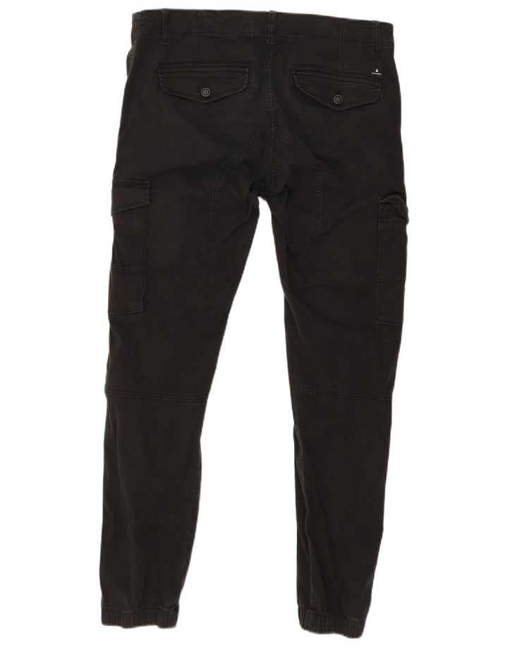 Calça cargo masculina JACK & JONES W34 L30 algodão preto