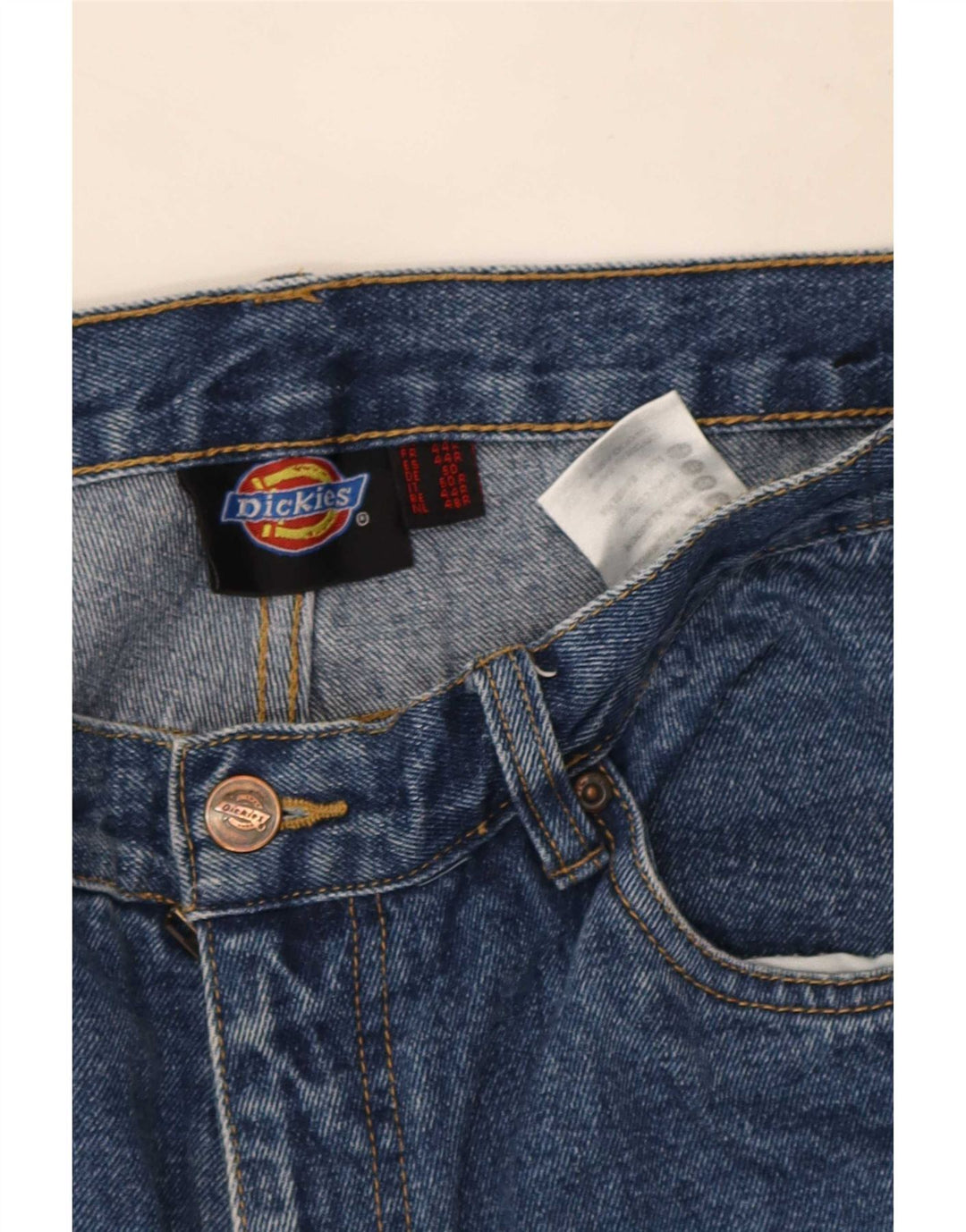 Calça jeans reta masculina Dickies W34 L30 algodão azul