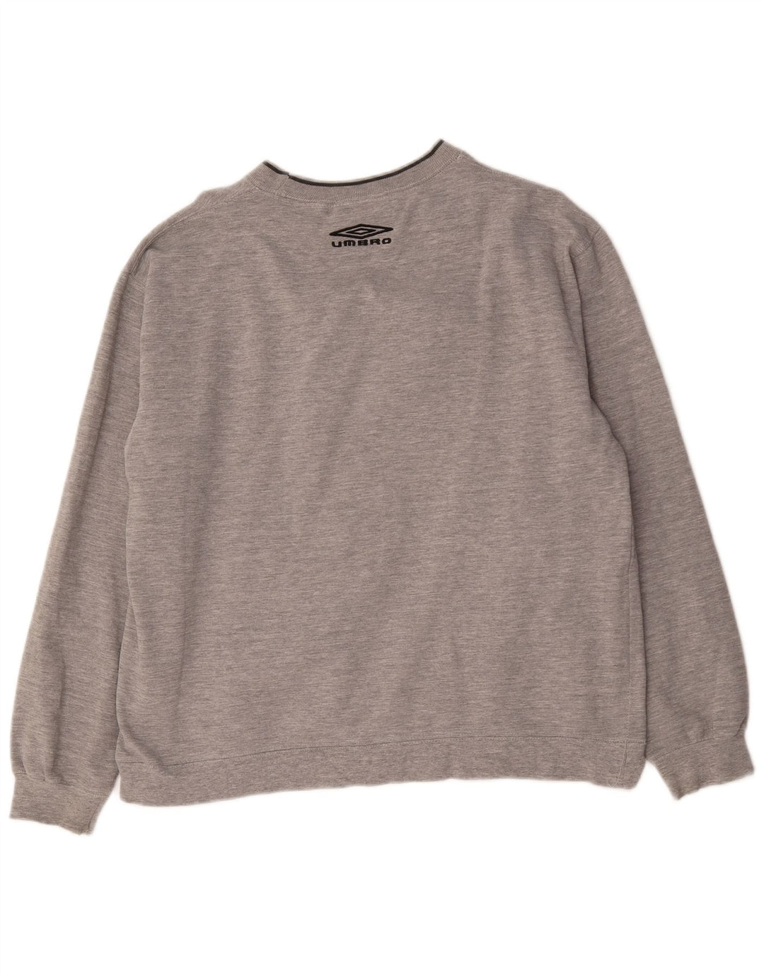 Moletom gráfico masculino Umbro Jumper XL cinza manchado de algodão