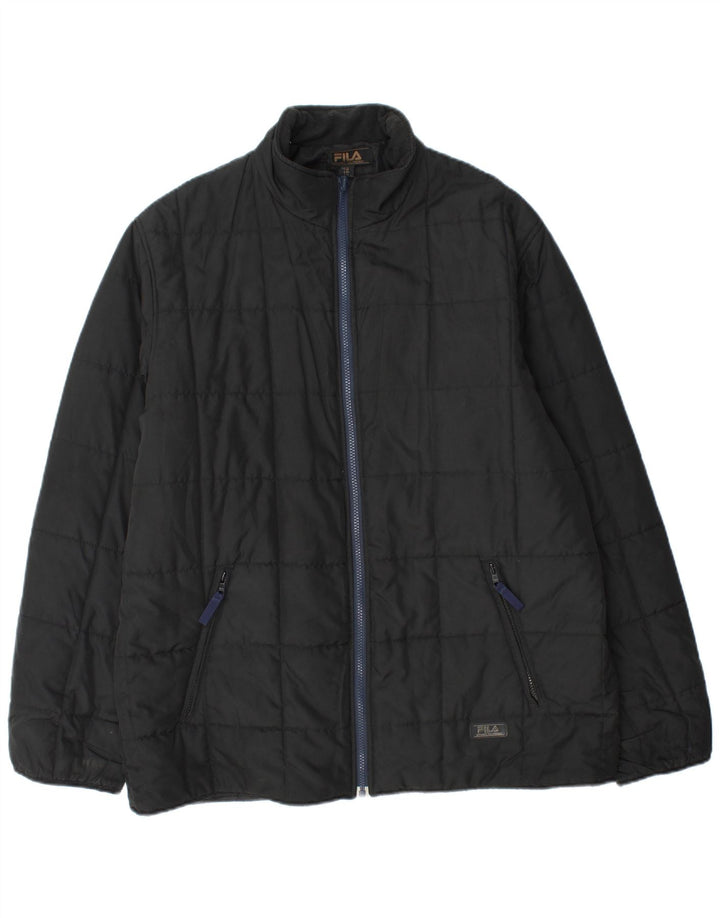Jaqueta acolchoada masculina Fila IT 56 3XL poliéster preto