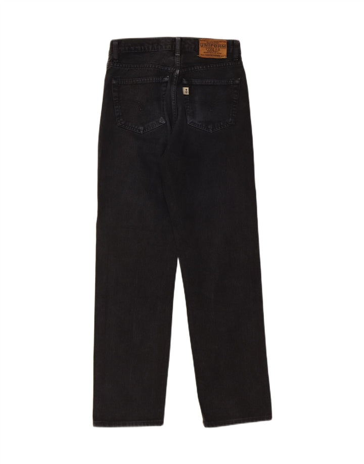 UNIFORME Jeans retos femininos W28 L29 algodão preto