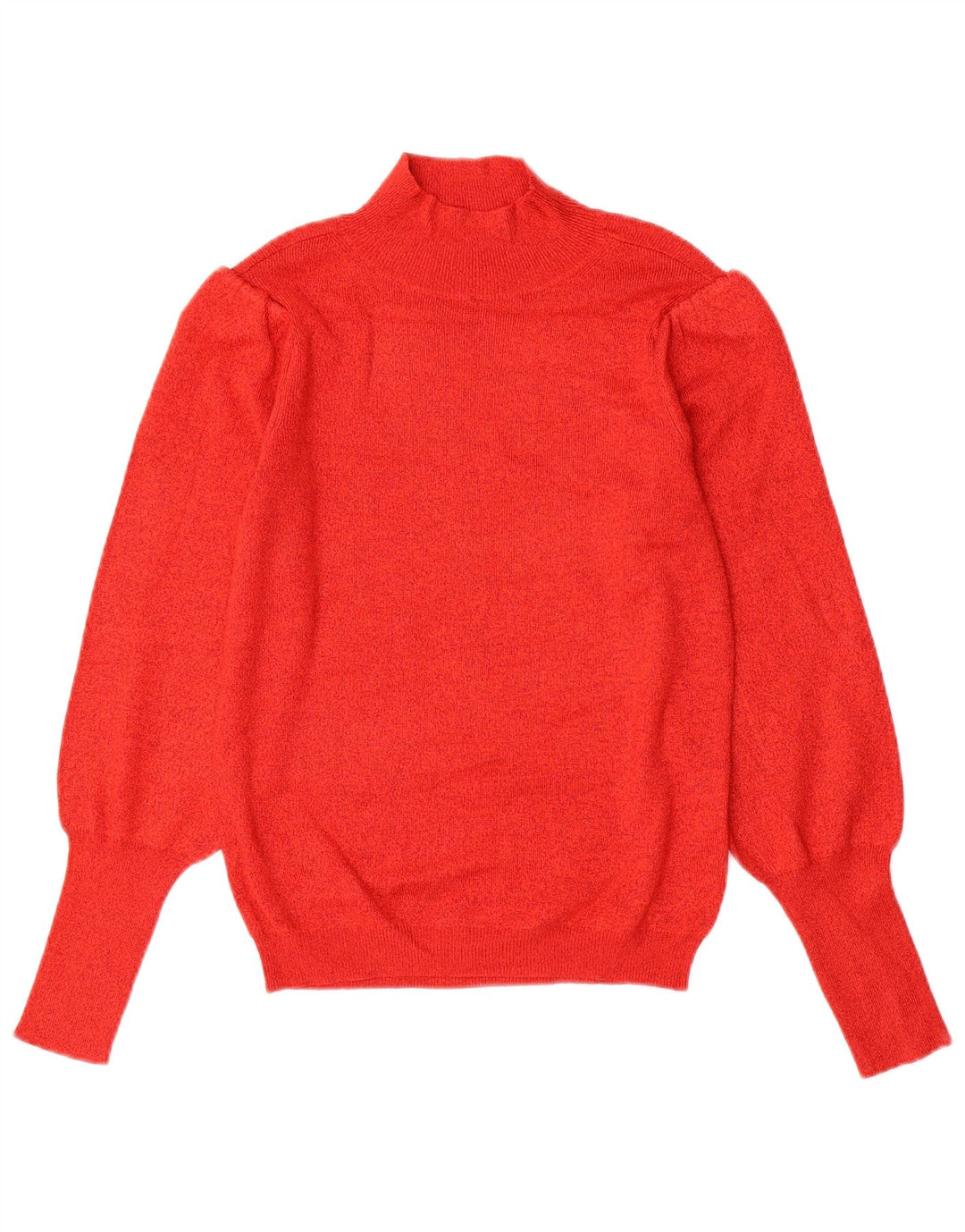Suéter feminino Marks & Spencer com gola tartaruga Reino Unido 8 viscose vermelha pequena