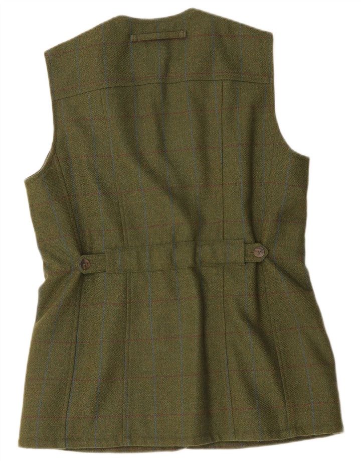 Musto Womens Gilet UK 14 Grande Lã Xadrez Cáqui