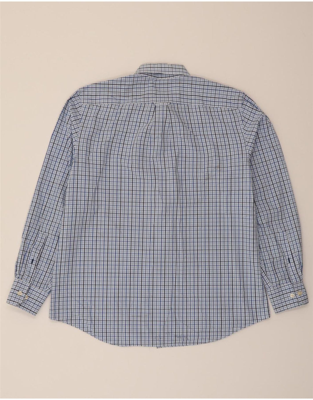 IZOD Mens Shirt Large Blue Check Cotton Vintage Izod and Second-Hand Izod from Messina Hembry 