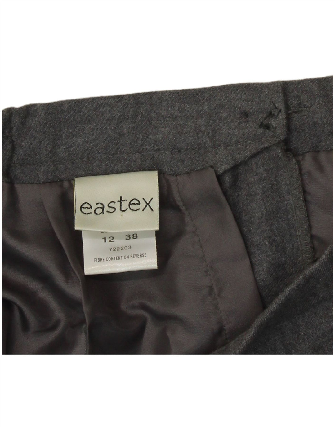 Saia lápis feminina Eastex Reino Unido 12 médio W30 lã cinza
