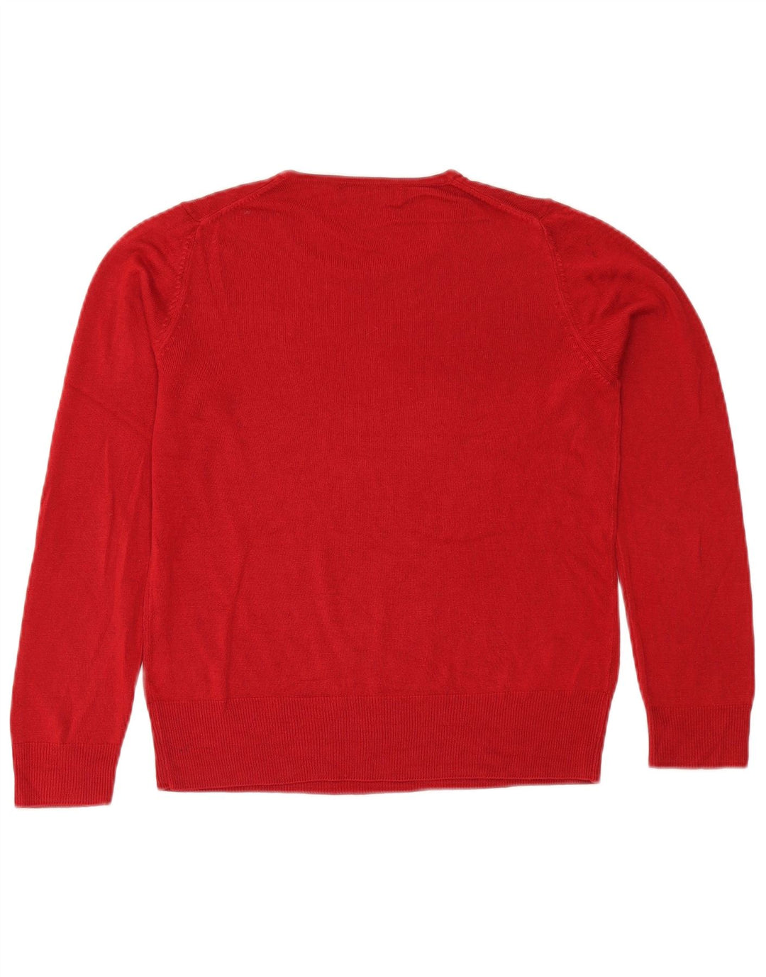 Suéter feminino Marks & Spencer com gola redonda Reino Unido 14 grande vermelho