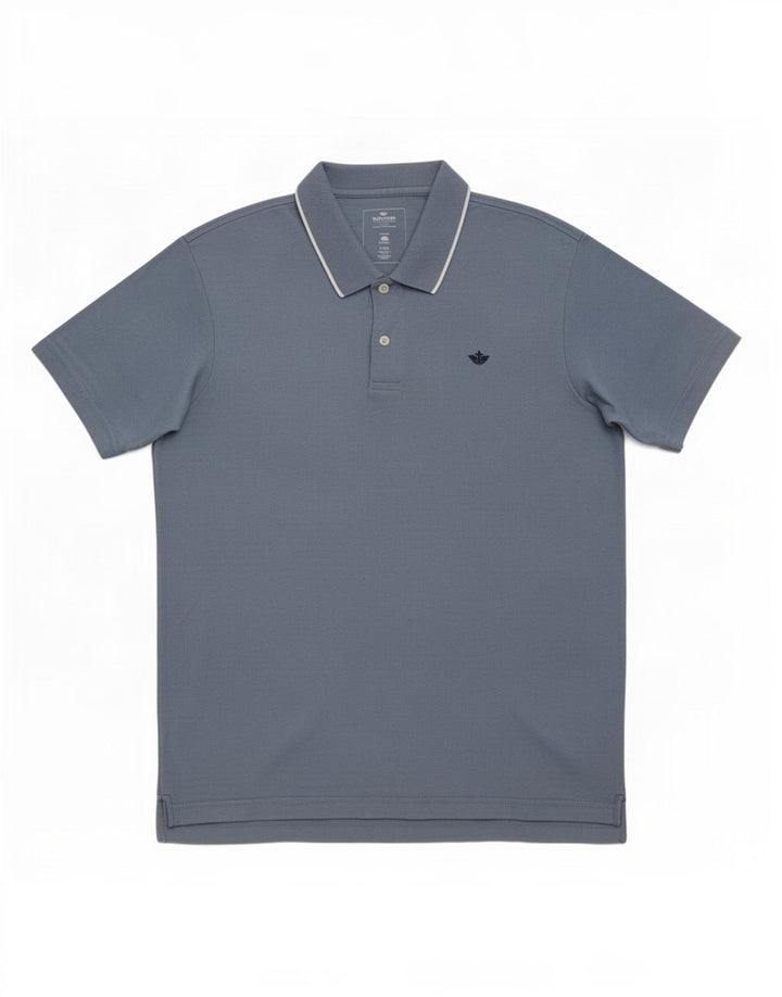 Camisa polo masculina Dockers algodão azul médio