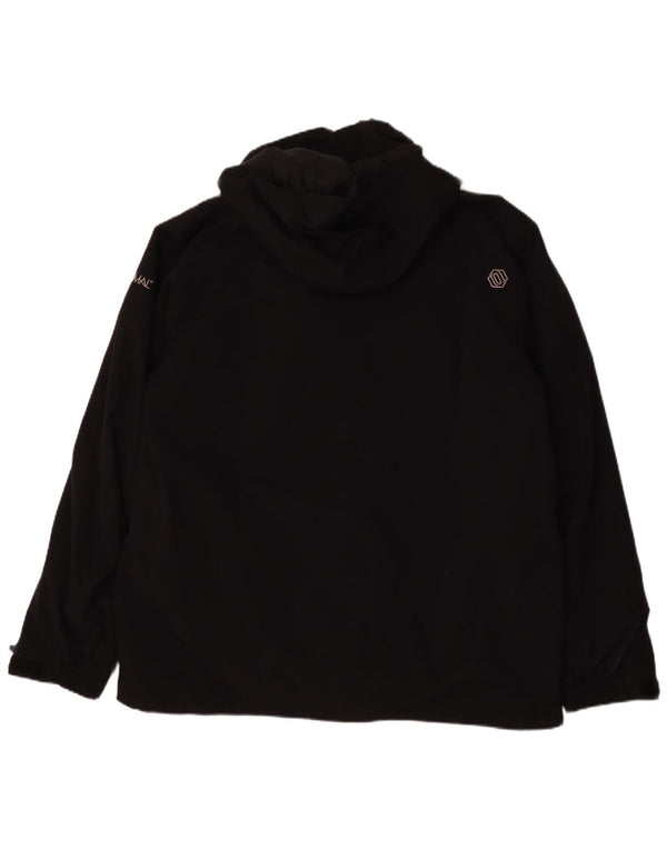 Animal Mens Jaqueta Utilitária com Capuz UK 42 XL Preto Nylon