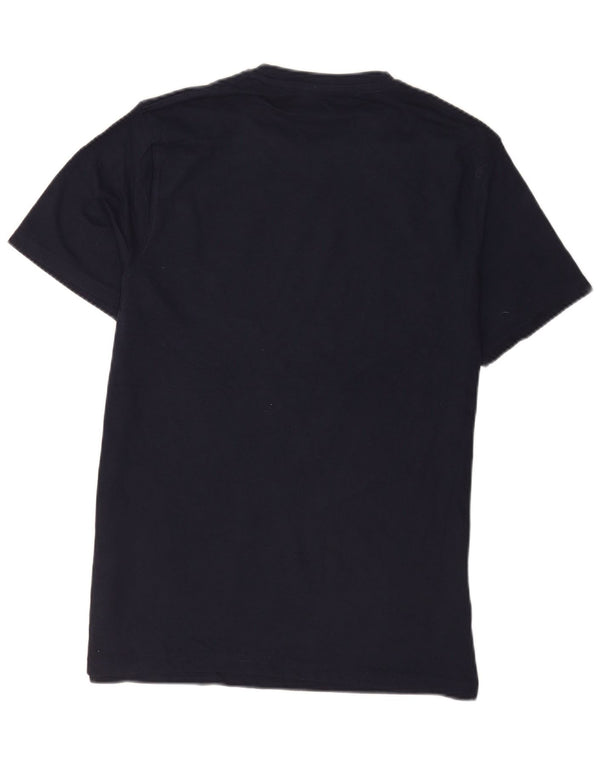 Camiseta gráfica masculina Mountain Warehouse Top médio algodão azul marinho