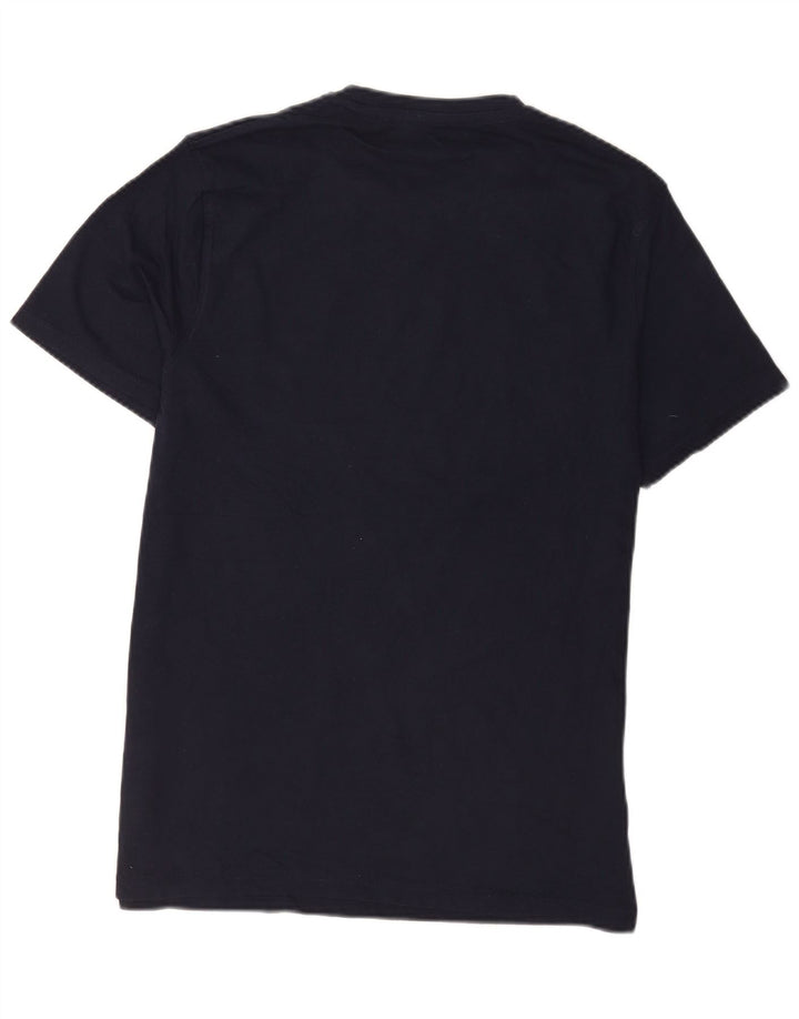 Camiseta gráfica masculina Mountain Warehouse Top médio algodão azul marinho