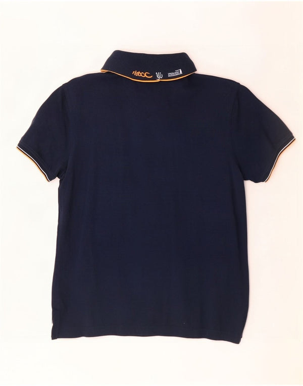 Camisa pólo masculina Harmont & Blaine pequena algodão azul marinho