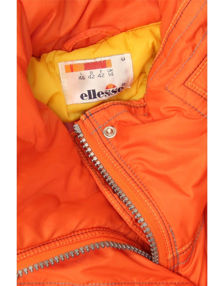Ellesse Womens Loose Fit Ski Jacket UK 14 Grande Laranja Poliamida