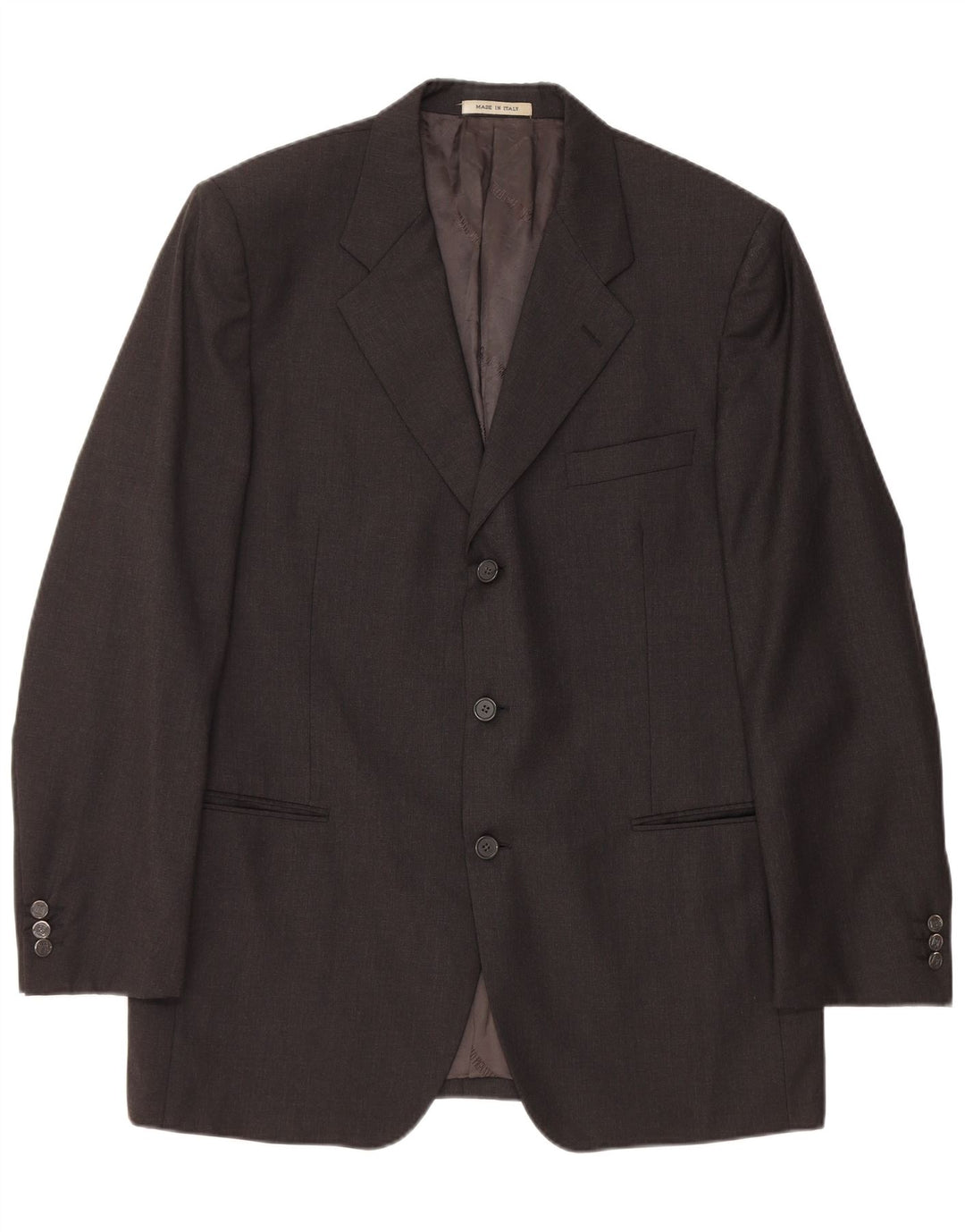 Jaqueta blazer masculina CARLO PIGNATELLI com 3 botões Reino Unido 40 grande lã preta