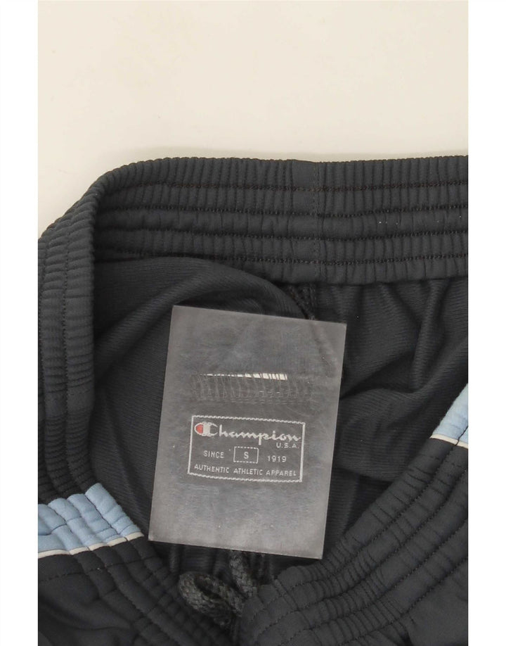 Calça de treino masculina Champion pequena cinza colorblock poliéster