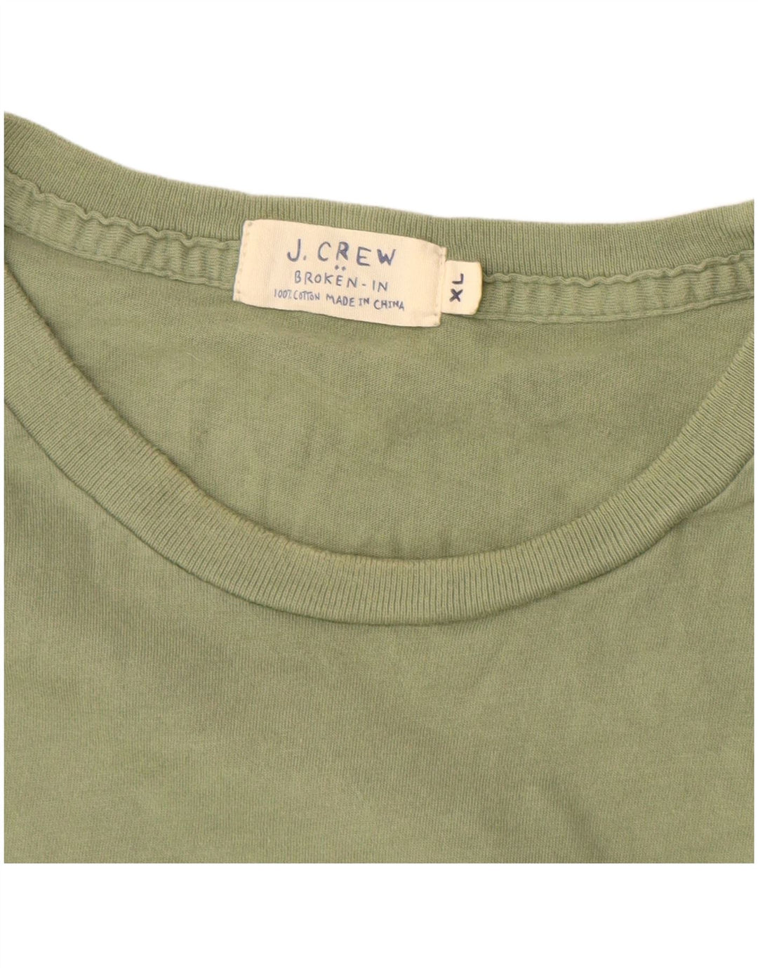 J. CREW Masculino quebrado em top manga comprida XL verde