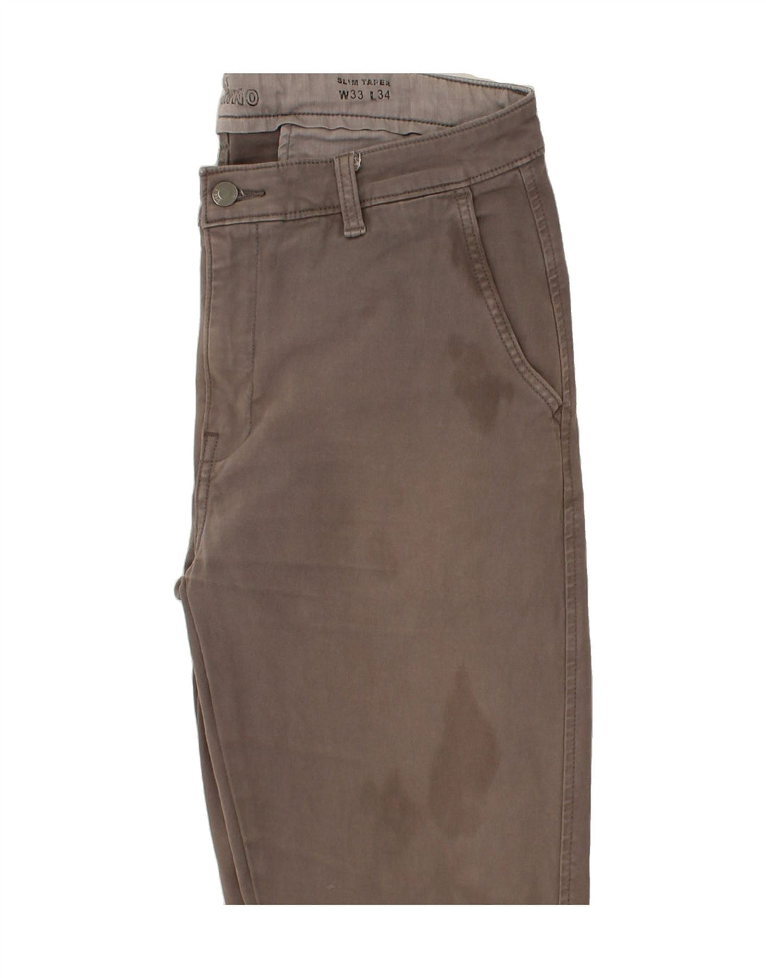 LEVI'S Mens Slim Tapered Chino Trousers W33 L34 Grey Cotton Vintage Levi's and Second-Hand Levi's from Messina Hembry 