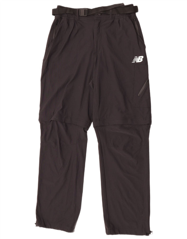 Calça reta masculina New Balance médio W30 L30 nylon preto