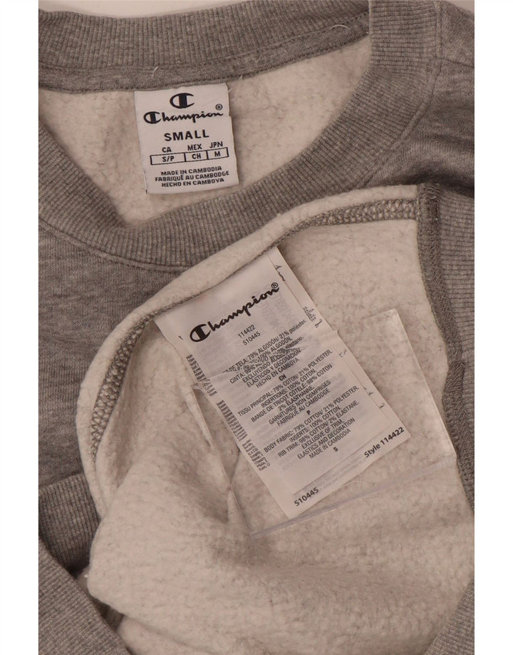 Jumper de moletom feminino Champion UK 10 pequeno algodão cinza
