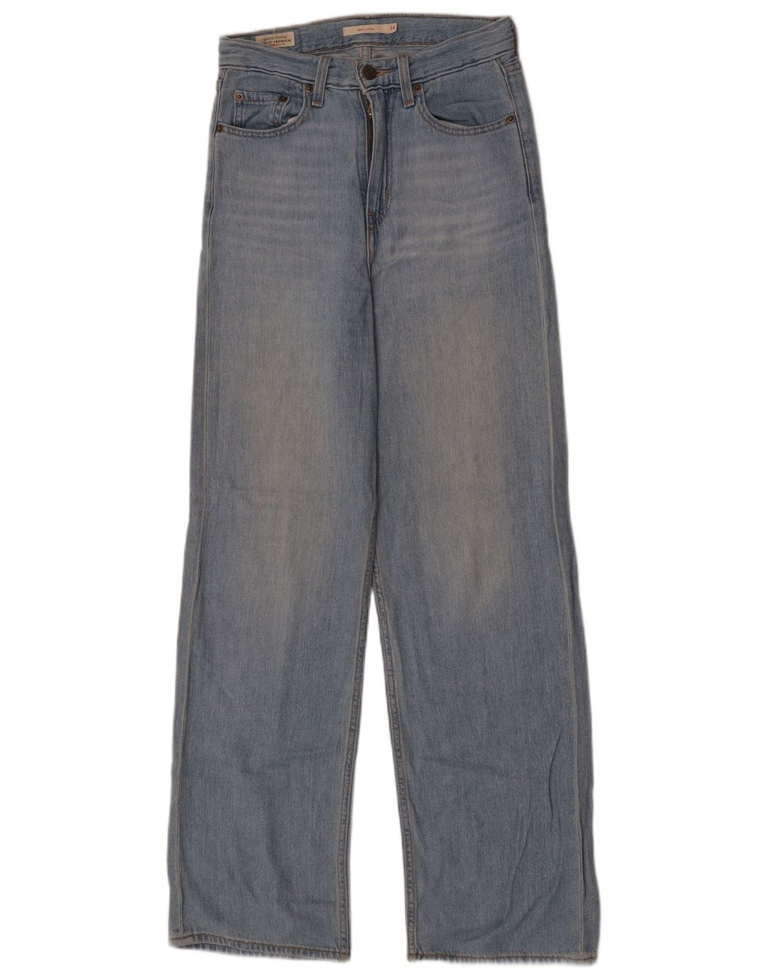 Jeans feminino Levi's cintura alta solta W24 L31 algodão azul