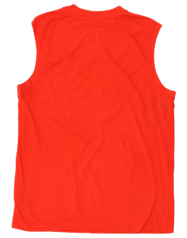 PUMA Mens Graphic Vest Top Grande Algodão Vermelho