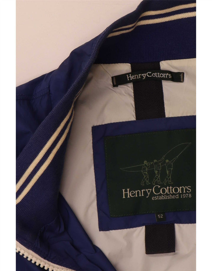 Jaqueta bomber masculina Henry Cottons IT 52 XL azul poliamida