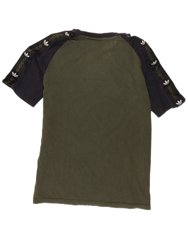 Camiseta Adidas Menino Top 15-16 Anos Verde Colorblock Algodão