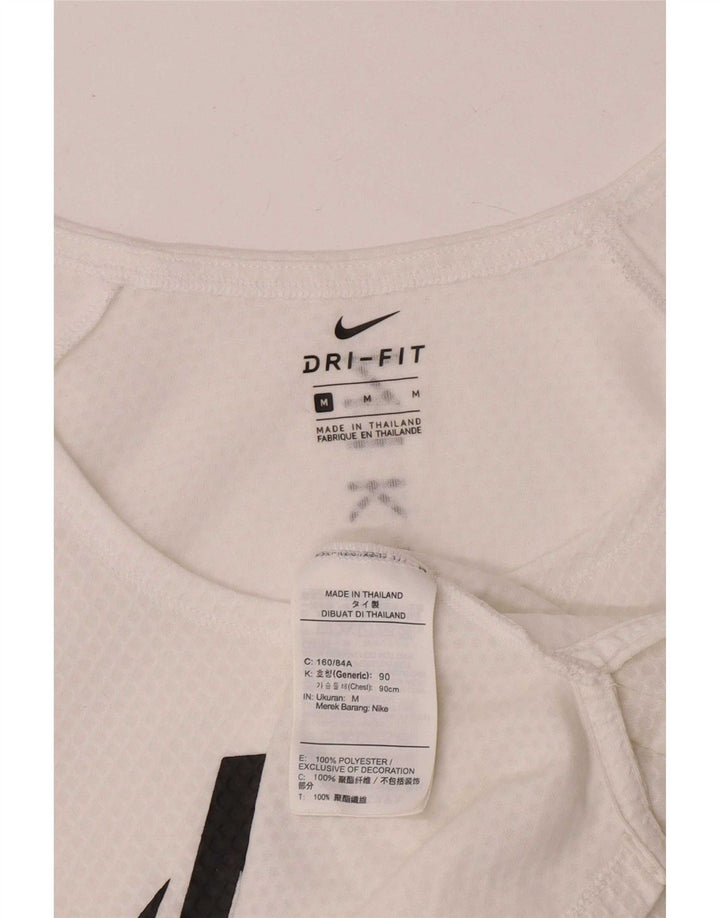 Camiseta Nike Feminina Dri Fit Graphic Top UK 14 Médio Off White Poliéster