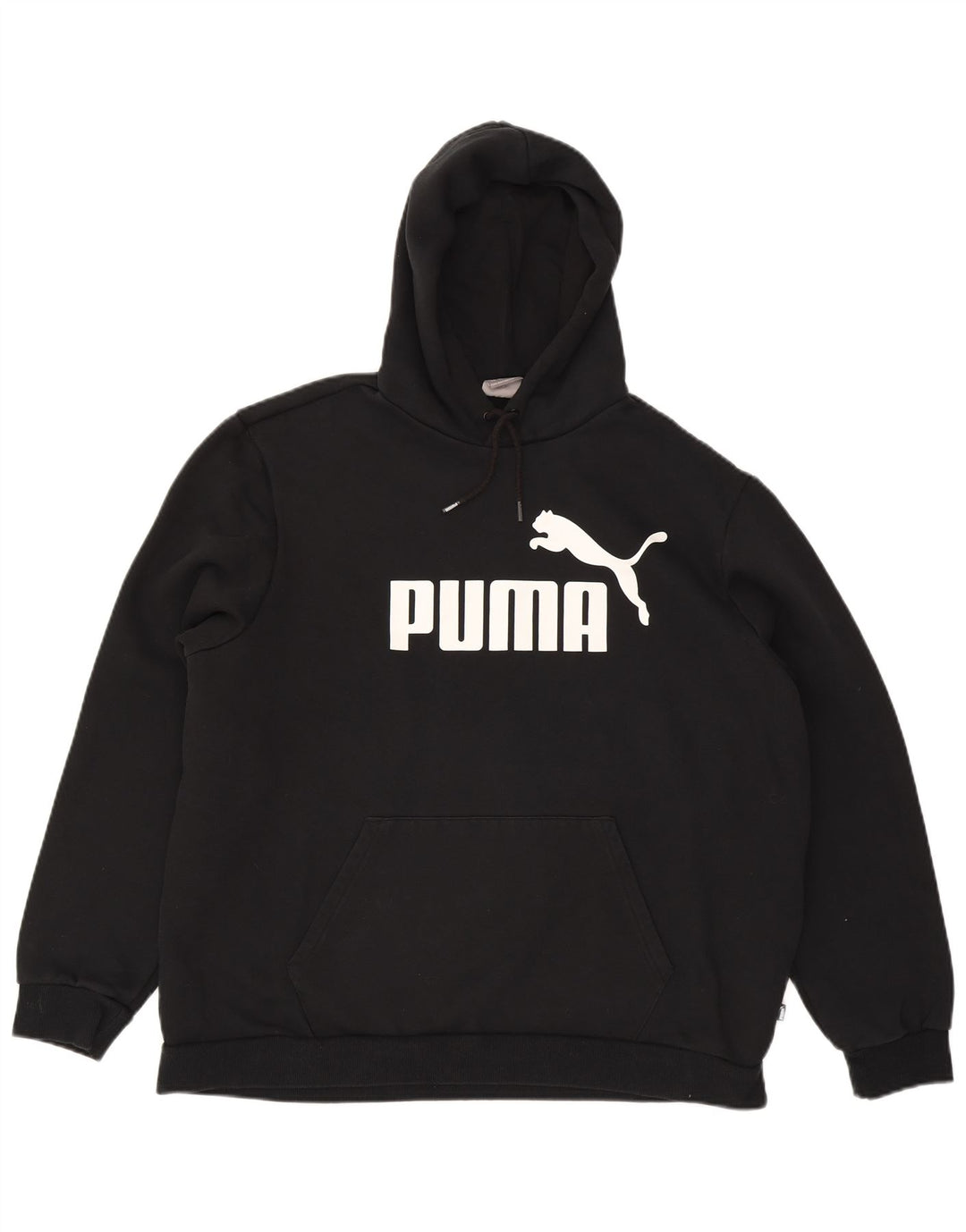 PUMA masculino gráfico moletom com capuz 2XL algodão preto