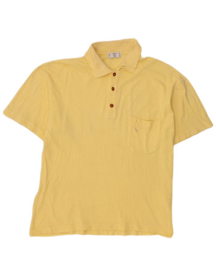 Camisa polo masculina Valentino grande algodão amarelo