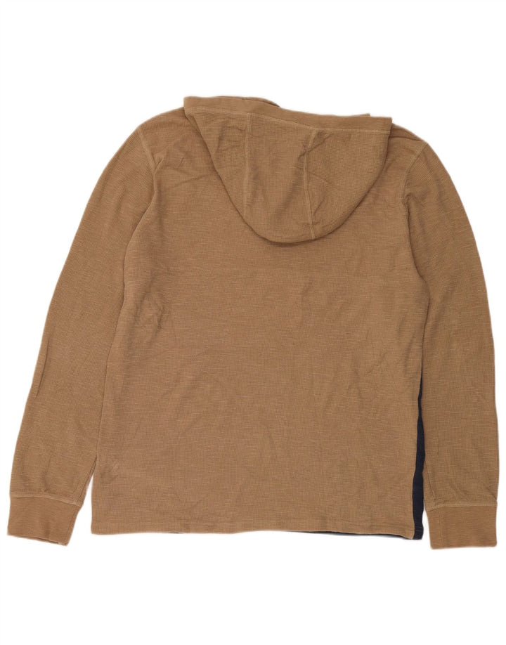 Pulôver masculino com capuz Volcom grande algodão colorblock bege