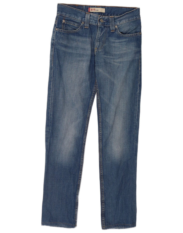 Calça jeans feminina Levi's 511 Slim W30 L30 azul algodão