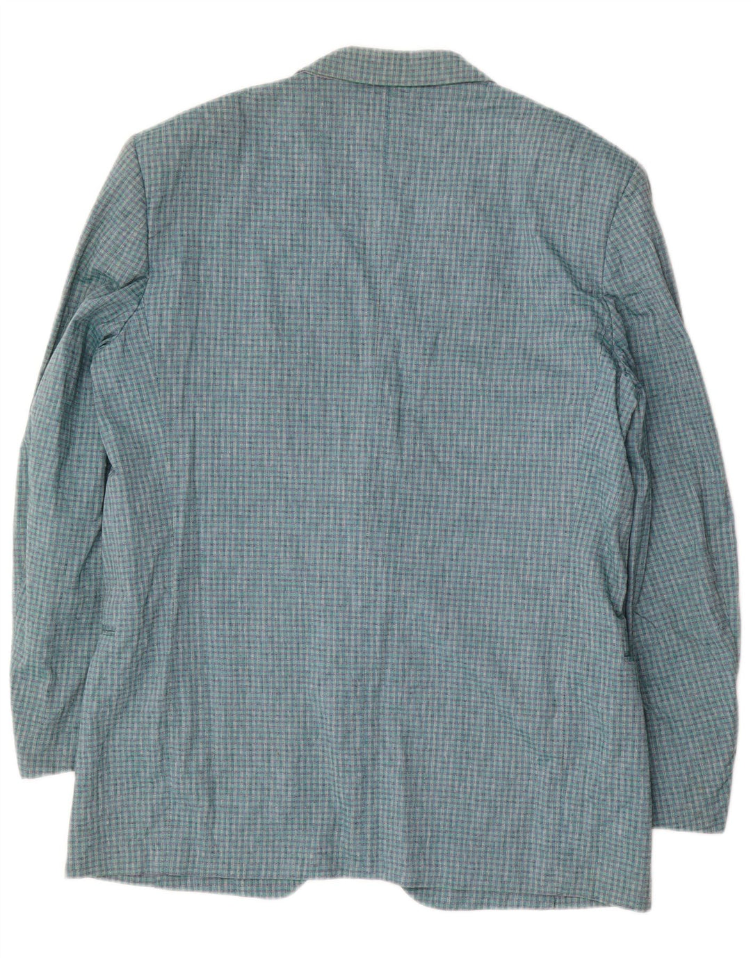 Jaqueta blazer masculina de 2 botões Nino Cerruti IT 54 2XL algodão xadrez azul