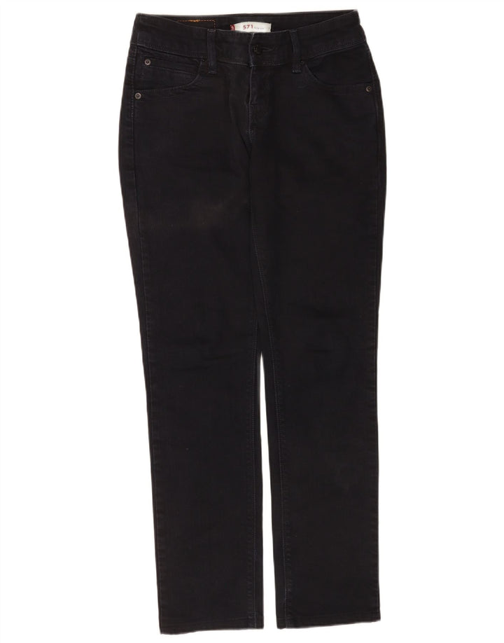 Calça jeans feminina Levi's 571 Slim W29 L30 algodão preto