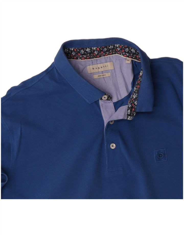 Camisa polo masculina BUGATTI 2XL algodão azul