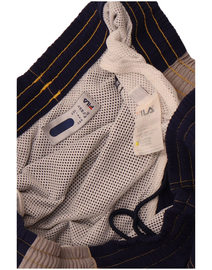 Shorts de banho masculino Fila Cargo XL azul marinho Colourblock poliamida