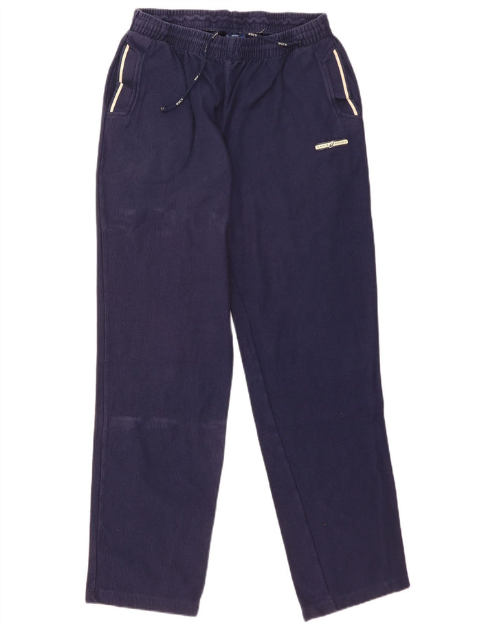Calça de treino masculina Asics grande algodão azul marinho