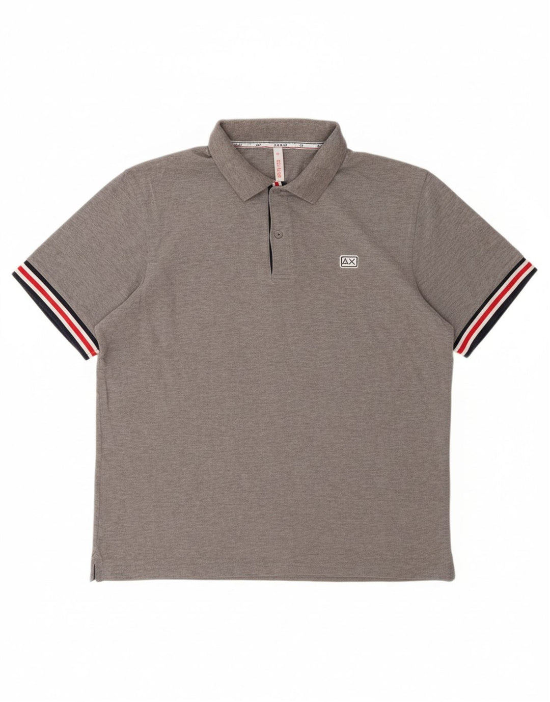 Camisa polo masculina SUN68 2XL algodão cinza