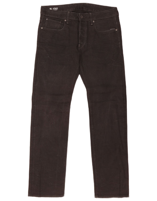 G-Star Masculino Attacc Straight Jeans W34 L34 Algodão Preto