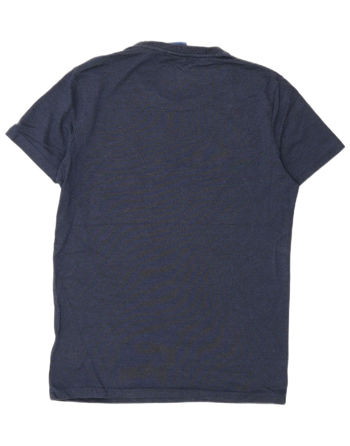 Camiseta gráfica masculina Superdry Top médio algodão azul marinho