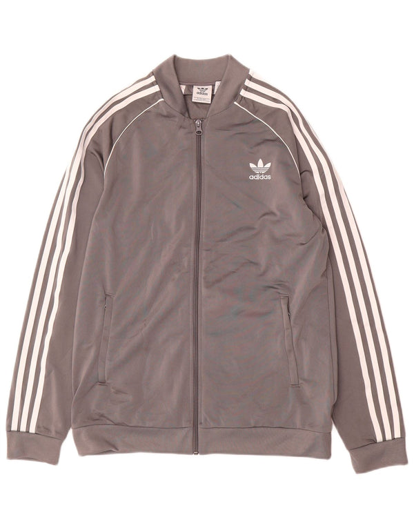 Jaqueta Adidas Meninos Treino Top 15-16 Anos Cinza Poliéster